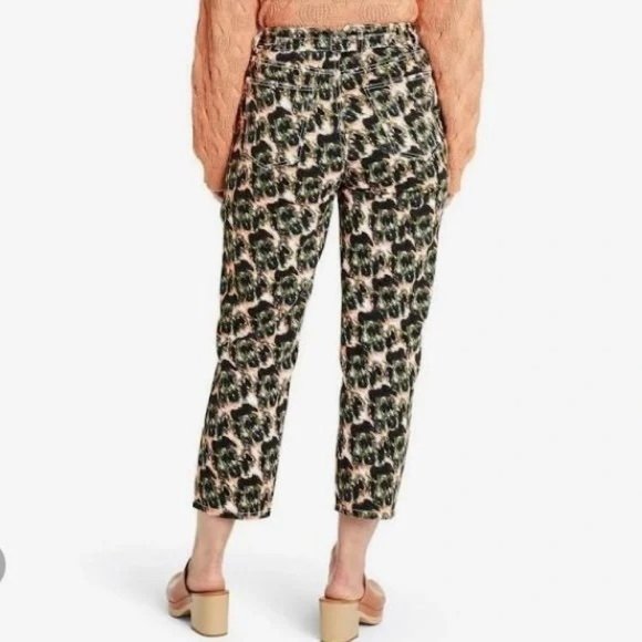 Rachel Comey 4, 12 Animal Print High Rise Denim Olive, Pink Cotton Jeans Target - Picture 8 of 12